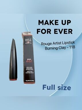 ⬇️RARE🇫🇷🆕NIB MAKE UP FOR EVER | FULL| Classic Rouge Artist Lipstick Burning Clay